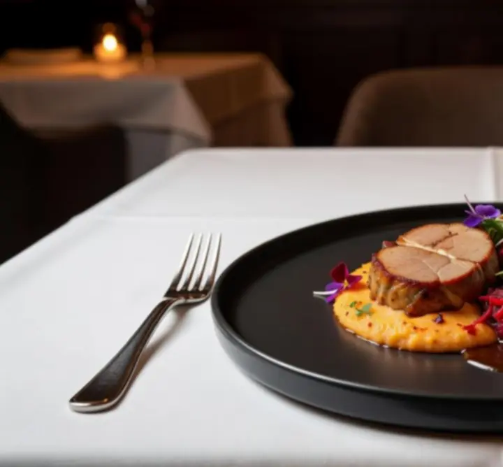 Fine dining tálalás modern magyar fogással
